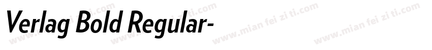 Verlag Bold Regular字体转换